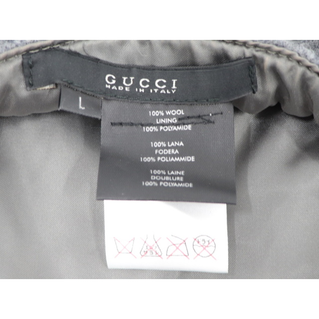 Gucci(グッチ)のGUCCI ベレー帽 スタッズ ウール グレー 296760 レディースの帽子(ハンチング/ベレー帽)の商品写真