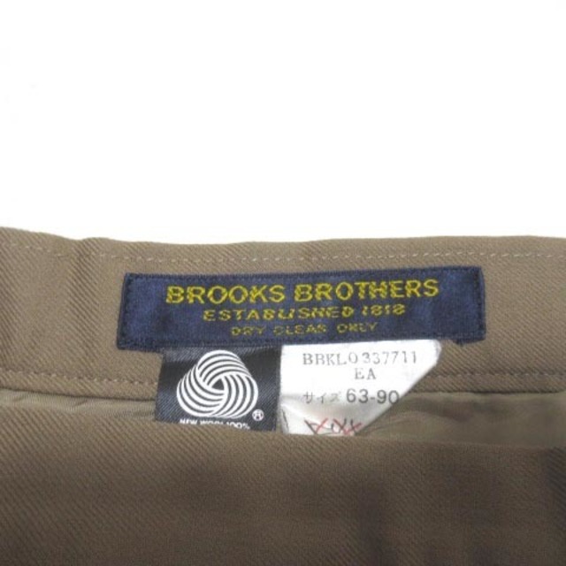 Brooks Brothers(ブルックスブラザース)のブルックスブラザーズ ロングスカート 無地 ブラウン 茶 マキシ丈 タック 63 レディースのスカート(ロングスカート)の商品写真
