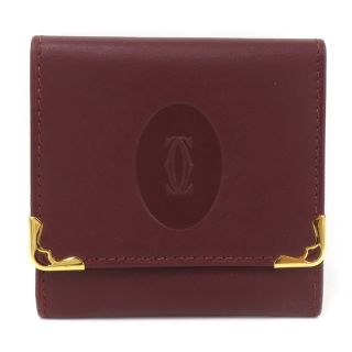 カルティエ(Cartier)のCARTIER コインケース マストライン レザー ボルドー(コインケース/小銭入れ)