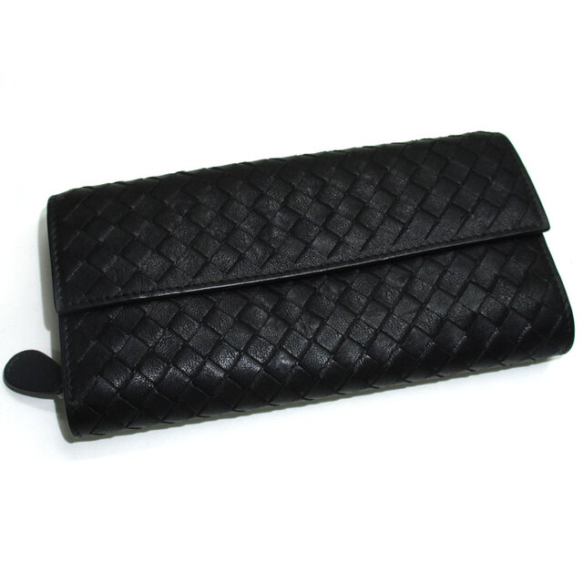 お得セット BOTTEGA VENETA 二つ折り長財布 イントレチャート レザー