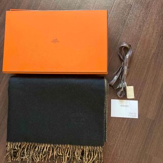 HERMES エルメス／シルキット 黒×茶 美品 カレをバッグに