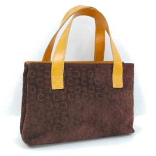 セリーヌ(celine)のCELINE ミニ トートバッグ Cマカダム レザー スエード(トートバッグ)