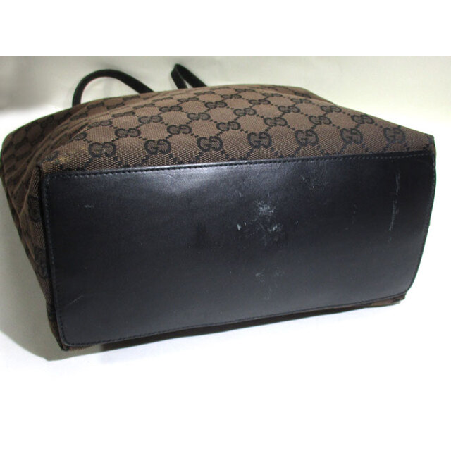 Gucci(グッチ)のGUCCI トートバッグ ハンドバッグ GGキャンバス レザー ブラウン レディースのバッグ(トートバッグ)の商品写真