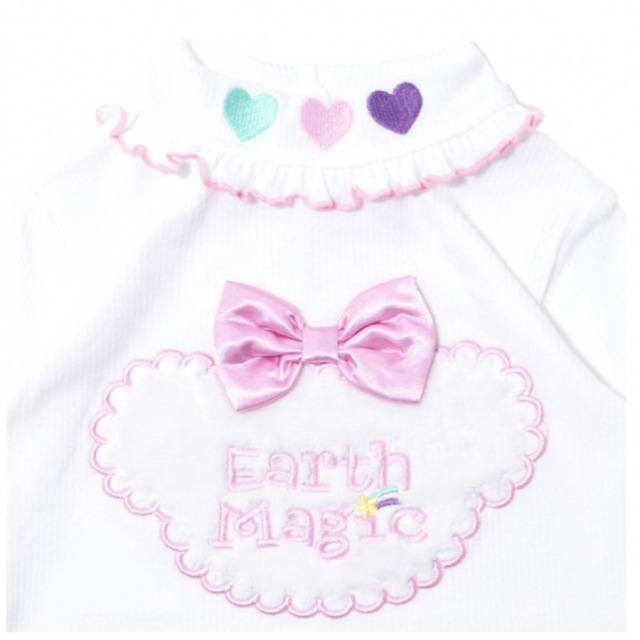 EARTHMAGIC(アースマジック)のEARTHMAGIC☆ テレコ白120 キッズ/ベビー/マタニティのキッズ服女の子用(90cm~)(Tシャツ/カットソー)の商品写真