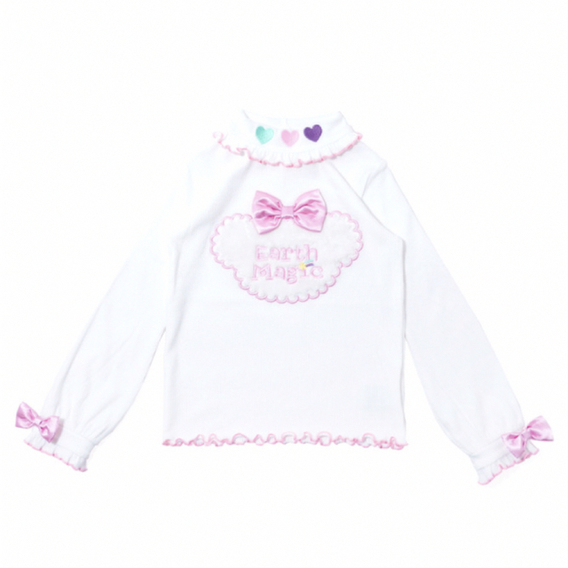 EARTHMAGIC(アースマジック)のEARTHMAGIC☆ テレコ白120 キッズ/ベビー/マタニティのキッズ服女の子用(90cm~)(Tシャツ/カットソー)の商品写真