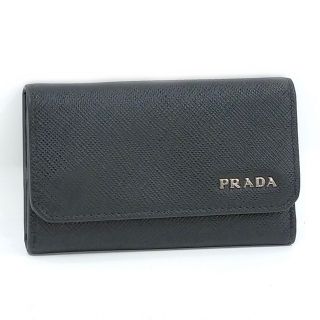 プラダ(PRADA)のPRADA 6連キーケース レザー ブラック(キーケース)