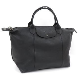 ロンシャン(LONGCHAMP)のLONGCHAMP トートバッグ レザー ブラック(トートバッグ)