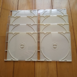CD DVD ケース 6mm 白 8枚(CD/DVD収納)