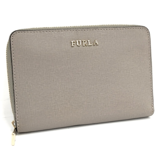 Furla(フルラ)のFURLA ラウンドファスナー 財布 バビロンM レザー グレージュ レディースのファッション小物(財布)の商品写真