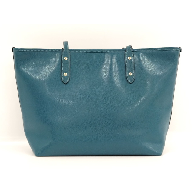 COACH トートバッグ レザー ブルー F36875