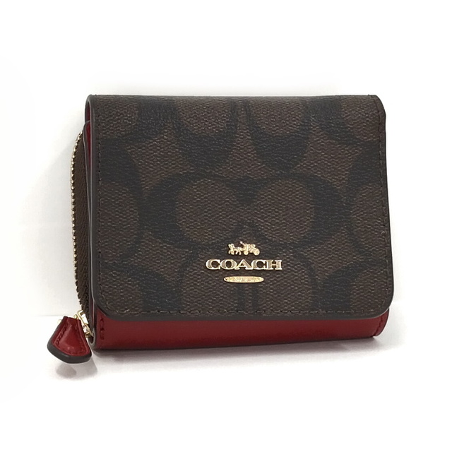 COACH(コーチ)のCOACH 二つ折り 財布 レザー ブラウン レディースのファッション小物(財布)の商品写真