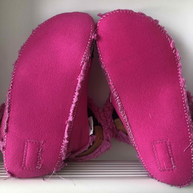 crocs(クロックス)のクロックス ボア インナー ピンク×パープル J3 21cm USED キッズ/ベビー/マタニティのキッズ靴/シューズ(15cm~)(サンダル)の商品写真