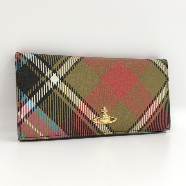 Vivienne Westwood 二つ折り長財布 チェック 黒っぽかっ PVC Vivienne Westwood 二つ折り長財布 チェック 黒っぽかっ PVC