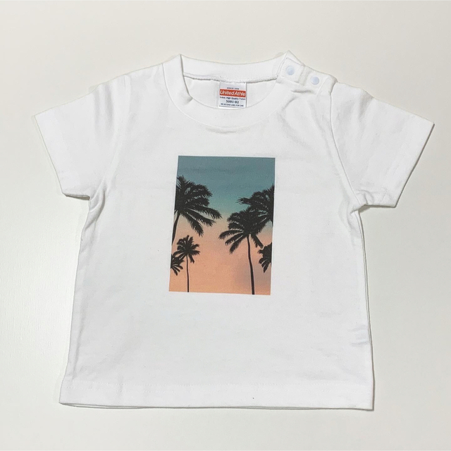 petit main(プティマイン)のpalm tree T shirts 半額SALE キッズ/ベビー/マタニティのキッズ服男の子用(90cm~)(Tシャツ/カットソー)の商品写真