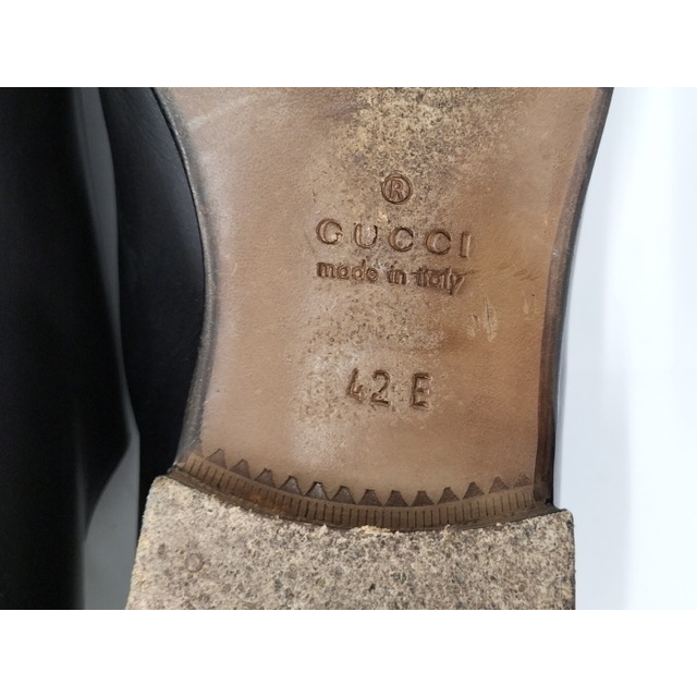 Gucci(グッチ)のGUCCI ホールカットシューズ レザー ブラック メンズ  表記サイズ42E レディースのファッション小物(その他)の商品写真