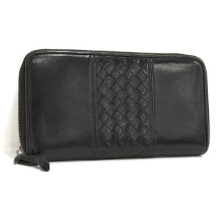 ボッテガヴェネタ(Bottega Veneta)のBOTTEGA VENETA ラウンドファスナー長財布 イントレチャート レザー(長財布)