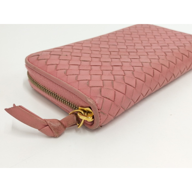 Bottega Veneta(ボッテガヴェネタ)のBOTTEGA VENETA ラウンドファスナー長財布 レザー ピンク レディースのファッション小物(財布)の商品写真