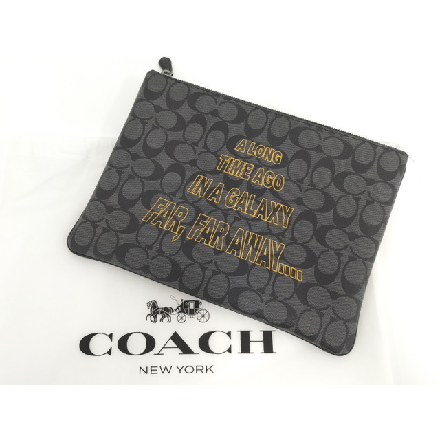 COACH(コーチ)のCOACH セカンドバッグ クラッチバッグ シグネチャー PVCコーティング メンズのバッグ(セカンドバッグ/クラッチバッグ)の商品写真