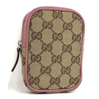 グッチ(Gucci)のGUCCI シガレットケース GGキャンバス ベージュ ピンク 115249(その他)