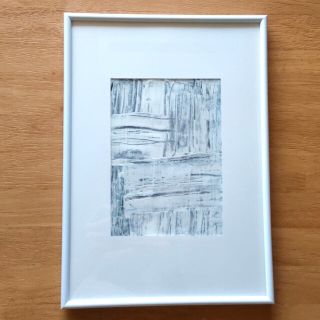 原画【ホワイト】抽象画インテリア　絵画　手書き　アートパネル　白黒モノトーン(絵画/タペストリー)