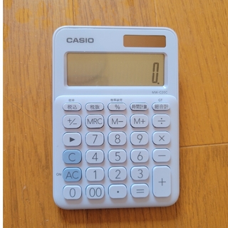 カシオ(CASIO)のカシオ カラフル電卓 ペールブルー 12桁 ミニジャストタイプ MW-C20C-(その他)