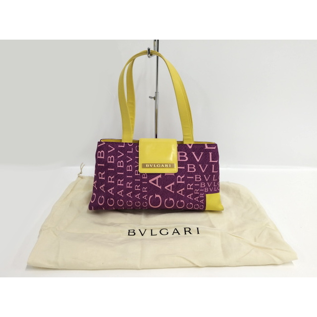 BVLGARI(ブルガリ)のBVLGARI ハンドバッグ ロゴマニア レザー パープル レディースのバッグ(ハンドバッグ)の商品写真