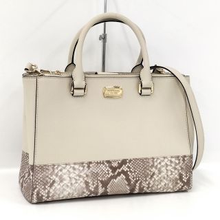 マイケルコース(Michael Kors)のMICHAEL KORS 2WAYショルダーバッグ パイソン アイボリー(ショルダーバッグ)