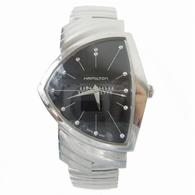 大好き Hamilton - 蛇腹ベルト 腕時計 クオーツ ベンチュラ H244112 ハミルトン 美品 腕時計