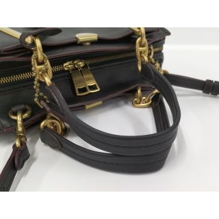 COACH 2WAY ショルダーバッグ レザー ブラック 87998