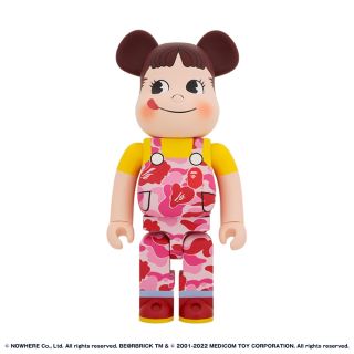 ベアブリック(BE@RBRICK)のBE＠RBRICK BAPE® × ペコちゃん 1000%（ピンク）(フィギュア)