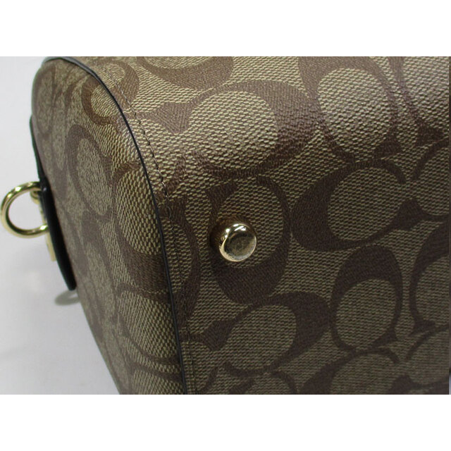 COACH 2WAYショルダーバッグ シグネチャー ローワン サッチェル PVC