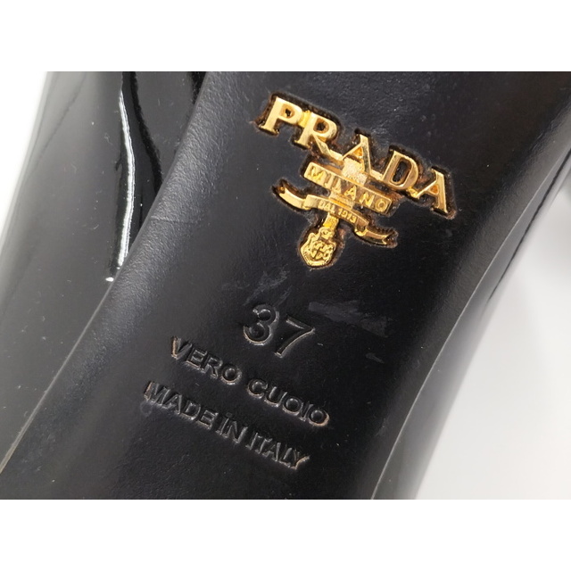 PRADA パンプス ピン ヒール 表記サイズ37 パテントレザー ブラック 8