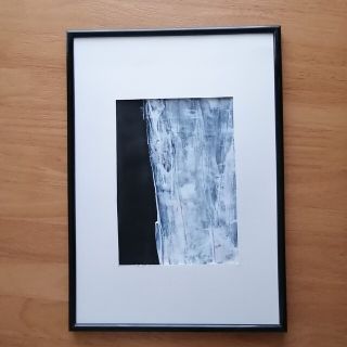 原画【黒と白】抽象画　インテリア　絵画　モノトーン　シックモノクロ　手書き　黒白(絵画/タペストリー)