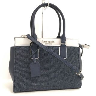 ケイトスペードニューヨーク(kate spade new york)のKATE SPADE 2WAY ショルダーバッグ デニム レザー ネイビー(その他)