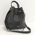 FURLA 2WAY ショルダーバッグ 巾着 レザー ブラック BQK2CSZ