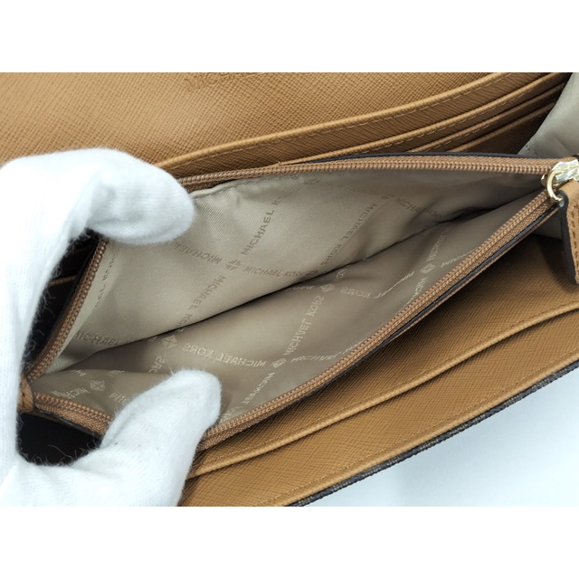 MICHAEL KORS 二つ折り長財布 シグネチャー PVC ブラウン