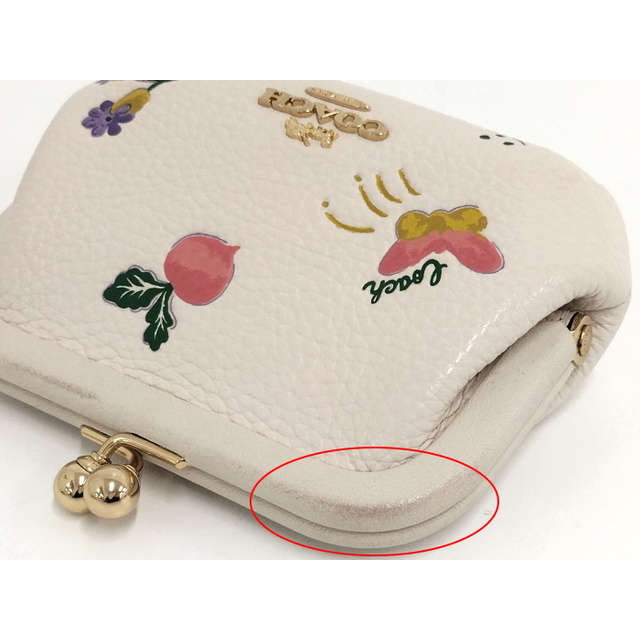 COACH がま口 コインケース 小銭入れ キスロック チョークマルチ レザー COACH がま口 コインケース 小銭入れ キスロック チョークマルチ レザー