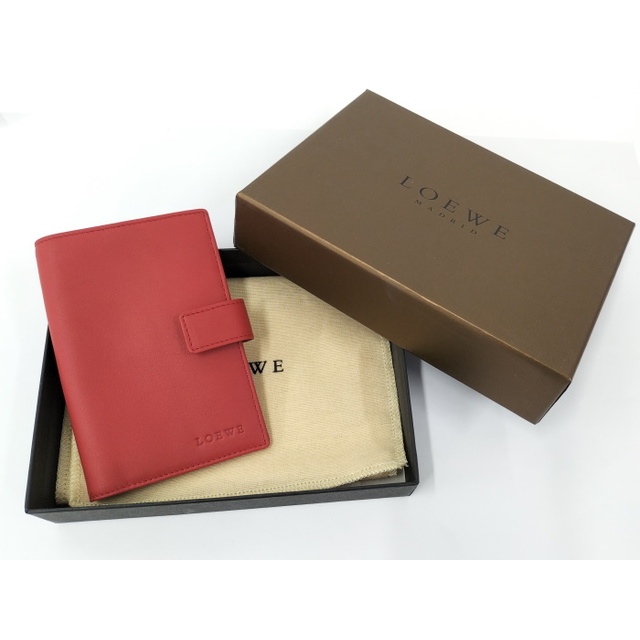 LOEWE(ロエベ)のLOEWE カードケース ウォレット レザー レッド レディースのファッション小物(財布)の商品写真