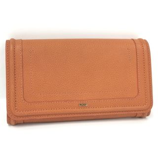 クロエ(Chloe)のChloe 長財布 パラティ ロングウォレット レザー オレンジ 3P0389(財布)