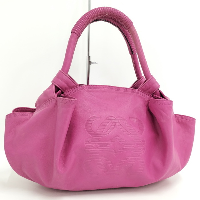LOEWE ナッパアイレ ハンドバッグ アナグラム レザー ピンク バッグ LOEWE ナッパアイレ ハンドバッグ アナグラム レザー ピンク バッグ