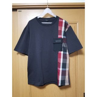 ブラックレーベルクレストブリッジ(BLACK LABEL CRESTBRIDGE)の【新品】ブラックレーベルクレストブリッジ　Tシャツ　CB赤ライン　バーバリー　黒(Tシャツ/カットソー(半袖/袖なし))