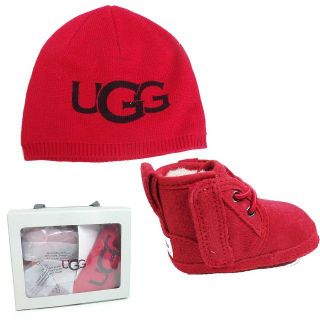 アグ(UGG)の新着UGG BABY NEUMEL 牛革ベビーシューズ＆ビーニーギフトセット(ブーツ)