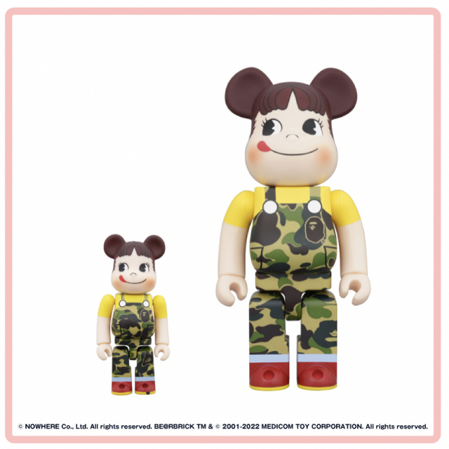 BE＠RBRICK  BAPE® × ペコちゃん 1000%（ピンク）