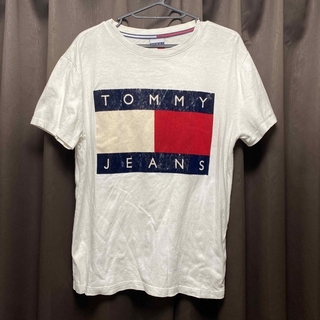 トミーヒルフィガー(TOMMY HILFIGER)のTOMMY HILFIGER 90s Tシャツ S フラッグ スエード 白 (Tシャツ/カットソー(半袖/袖なし))