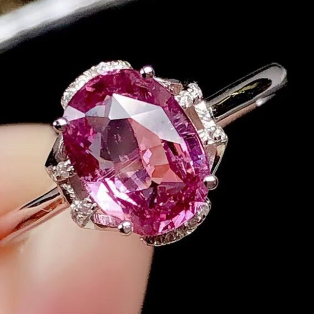 最初の サファイア パープル 天然 ¥ k18 リング1.93ct ダイヤ リング