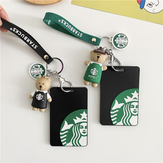 Starbucks Coffee(スターバックスコーヒー)の【新品未使用】スタバ カードケース キーホルダー 定期入れ スターバックス-3 レディースのファッション小物(名刺入れ/定期入れ)の商品写真