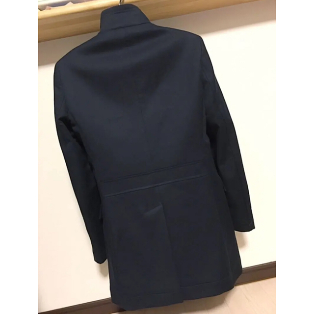 新品 ZARA MAN 中綿 スタンドカラー ネイビー コート メンズ