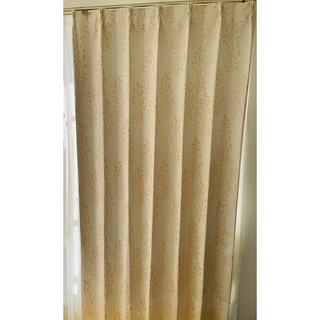 ニトリ(ニトリ)のニトリ 遮光１級・遮熱・遮音 カーテン ２枚セット 100×200 オレンジ(カーテン)