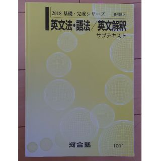 河合塾 英文法・語法/英文解釈 サブテキスト(語学/参考書)