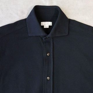 オリアン(ORIAN)の【 NAVY 】コットン ジャージー ワイドカラーシャツ S【 ORIAN 】(シャツ)